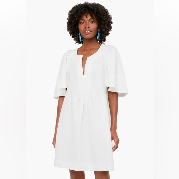 Pomander Place Dresses & Skirts - Pomander Place white Finley flutter sleeve dress